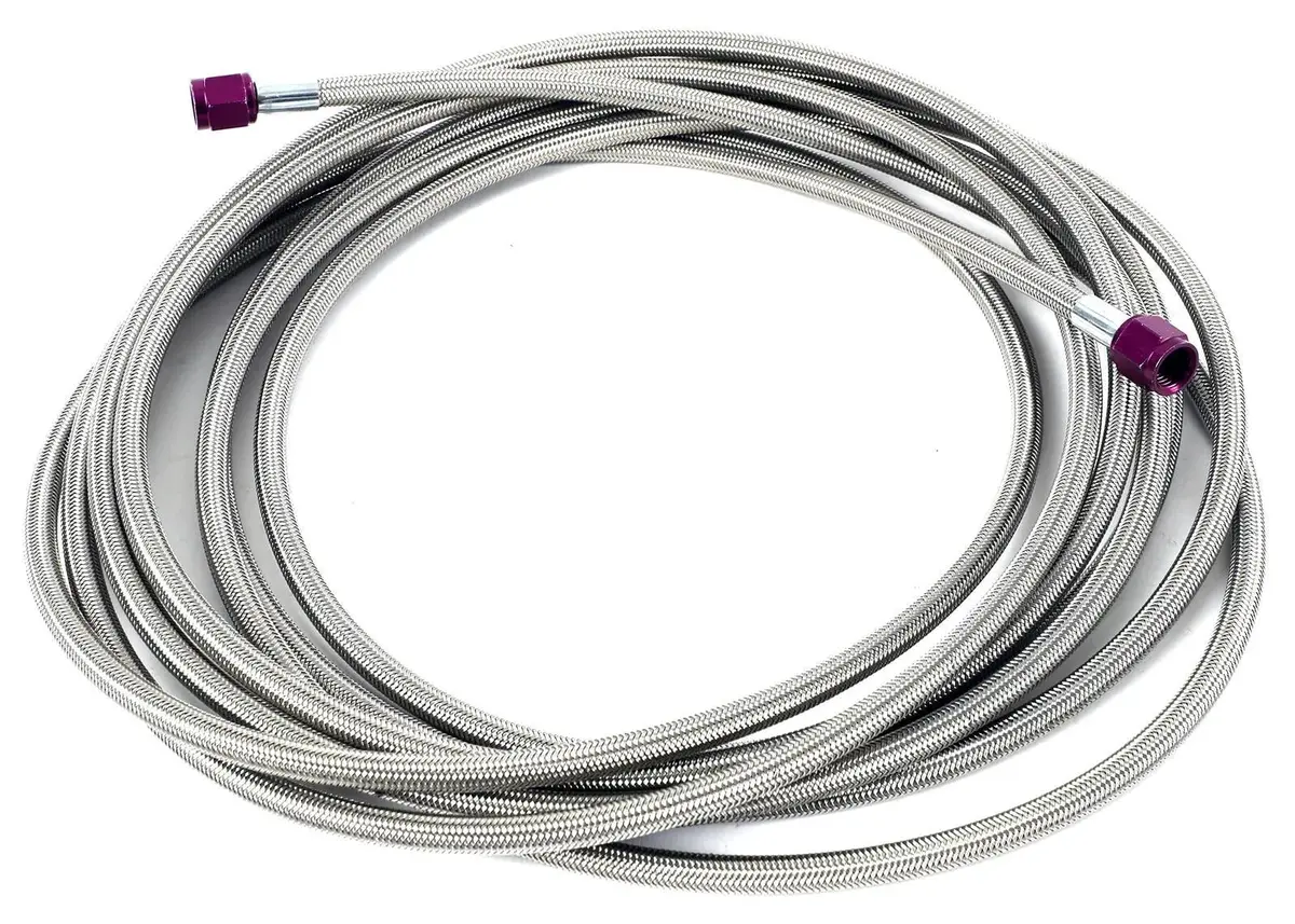 Zex Stainless Steel Braided Hose 4An 18 Foot Pre Assembled 1